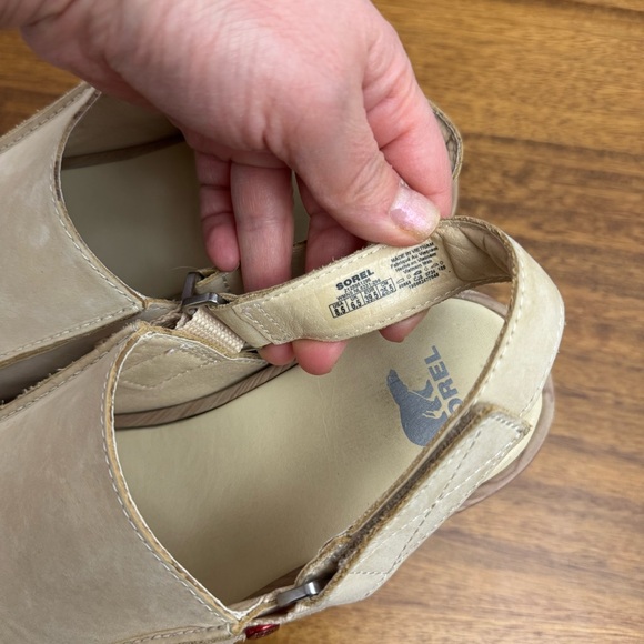 Sorel Roam'N Clog RBR Beige Suede Slingback Size 8.5 - Picture 7 of 10